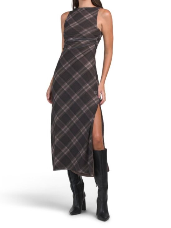 Rachel Paige Dresses & Skirts - RACHEL PAIGE Plaid High Neck Dress
